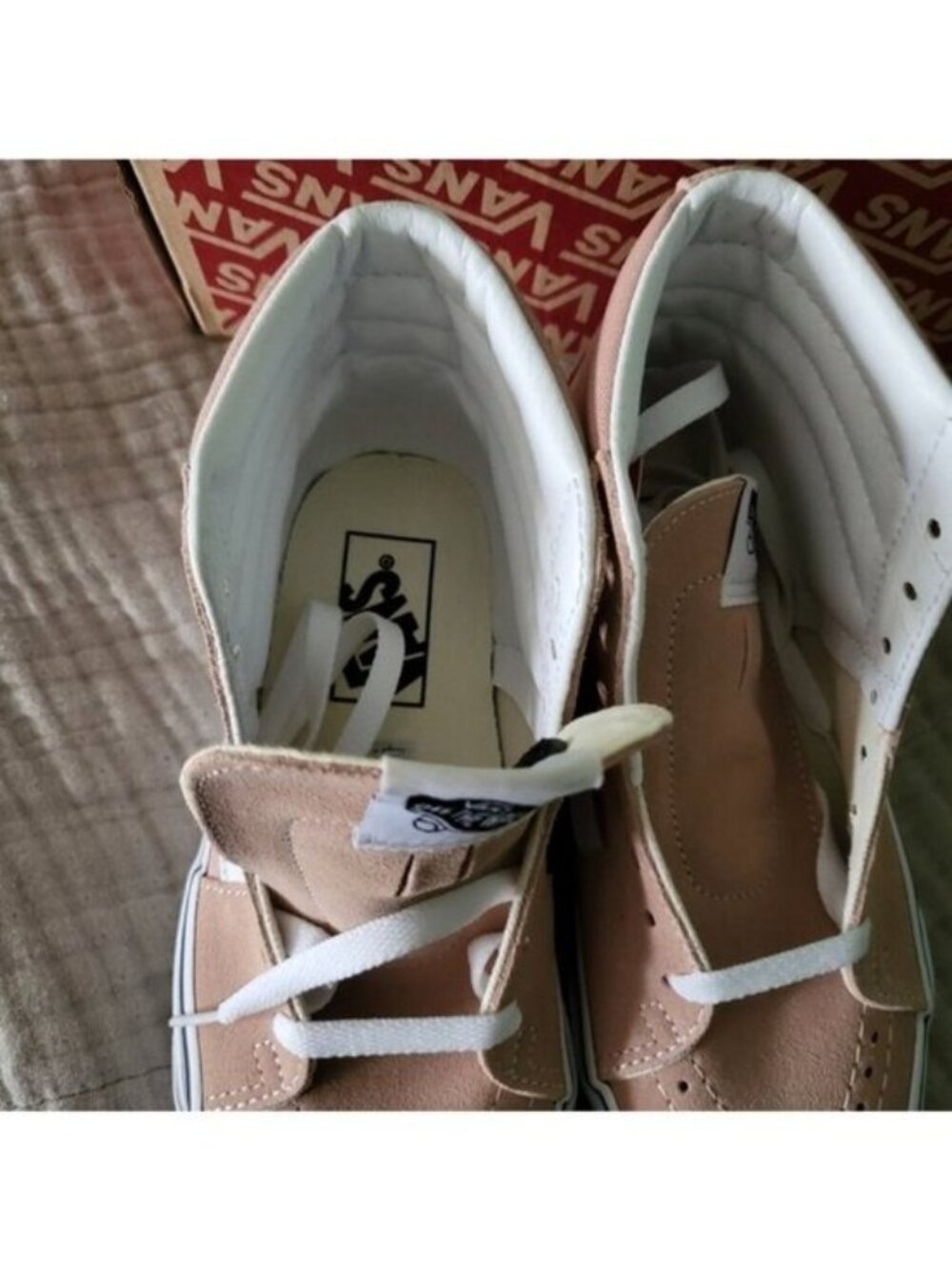 Vans Sk8 Hi Classic Women Size 5 Mahogany Rose and True White 0826 - Picture 4 of 9